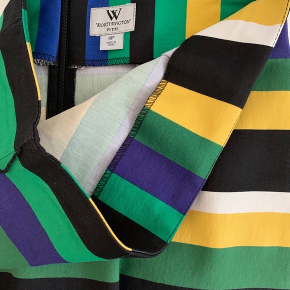 ❤️🔥❤️🔥HP❤️🔥❤️🔥 Black and green horizontal stripe skirt - Picture 3 of 3